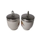 Royal Worcester Pair Of Evesham Peach   Berries Egg Coddlers -porcelain-see Desc