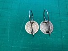 Antique Us Silver Half Dime Coin Earrings     Vintage 1800 s Coins W  Mc Monogram