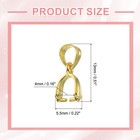 2pcs 925 Sterling Silver Pinch Bail  13mm Bail Clasp Connector  Gold