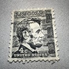 Usa President Abraham Lincoln 4 Cent  Us Postage Stamp Black    Vintage Rare