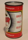  clean   Great Falls Select Flat Top Beer Can Montana