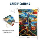 Stained Glass Dragonfly Garden Flag Spring Summer Yard Flag Fall Glassdragonfly