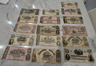 Csa Confederate States Lot Of 16 Currency Notes  1- 100 Offer As Received 956k