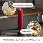 Luminara Classic Slim Flameless Led Candle  Burgundy 2  X 7 9   Battery Opera   