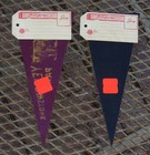 Two Vintage Yellowstone Park Felt Pennant Bear Mailer Postcard Tarvel Souvenir