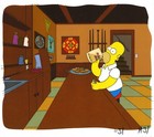 The Simpsons Original Production Animation Cel - Homer Drinking