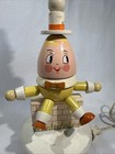 Vintage Humpty Dumpty Children   s Nursery Rhyme Lamp - Underwriter Labs Wood Vtg