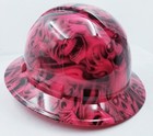 New Full Brim Hard Hat Custom Hydro Dipped Hot Pink See No Evil   Free Shipping 