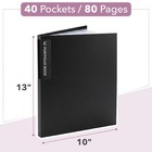 Mr  Pen- Art Portfolio Folder  10 x13   40 Pockets  80 Pages 9 x12   Black