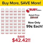 Ruby Sliders As Seen On Tv By Bulbhead - Red Means They   re Authentic - 8 Pack