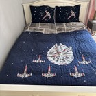 Pottery Barn Kids Quilt And 2 Shams Set Star Wars Millennium Falcon Full   Queen