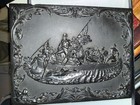 Rare Civil War George Washington Crossing Delaware Full Plate Photo Case Tintype