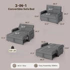 Sofa Cama Convertible Tipo Futon Reclinable Para Cuarto Gris Adultos En Oferta