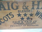 Vintage Haig   Haig Scotch Whiskey Empty Wood Crate Box Carrier 12 Bottle Whisky