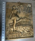 Vintage 11 75  X 15 75  Greek Parthenon Trumpeter Wall Art Plaque Mural Figurine