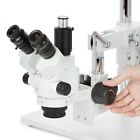 Amscope 7x-45x Trinocular Stereo Zoom Microscope With Double Arm Boom Stand