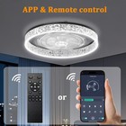 20  Modern Fan Lights Flush Mount Led Ceiling Light Kit With Remote App Control