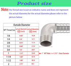304 Stainless Steel 1  Hose Barb X 1  Male Npt 90 Degree Elbow- Home Brew Pipe F