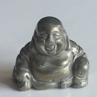 Carved Gemstone Crystal Pyrite Happy Laughing Buddha Figurine 1 2  