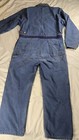 Vintage 80s Carhartt Blue Coveralls Made In Usa Zip Sides Red Lining Rare Find