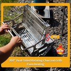 360   Rotating Barbecue Grill stainless Steel Flipping Barbecue Grills portable