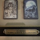 Limited Edition Zippo Lighter Set Wolf Art By Al Agnew  In A Display Case