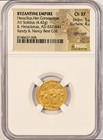 Heraclius  Her  Constantine   Heraclonas Gold Av Solidus 632-641 Ad - Ngc Ch Xf