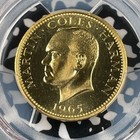 1965 Lundy 1 Puffin Pcgs Pr66 Lot g3778 Proof  Gem Bu  Km tn6 Nickel-brass