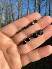 Black Moissanite Screwback Stud Earrings Real 925 Silver 3-8mm Pass Tester