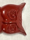 2 Sexton Metal Wall Art Owls Red Plaque Vintage 1960 Red Retro 60s Art