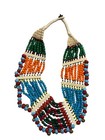 Beautiful Vintage Multi Color Traditional African Trade Glass Beaded Necklace