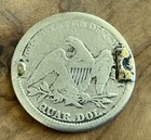 1800   s Love Token Ded D E D Or Fhc F H C Silver Coin Us Seated Liberty Quarter