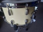 Hhg Stave Ash Wood Snare Drum 14 x8  Classic White Pearl Lacquer Finish