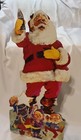 Vintage Coca Cola Santa Elves Stand Up Store Display Sign Stand Easel Christmas