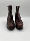Sorel Boots Womens Size 7 Brown Leather Block Heel Chelsea Ankle Booties Nl3049