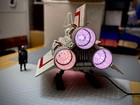 Battlestar Galactica 1978 Colonial Viper Mki 21 In Antqiue Beige Animated Lights