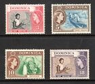 Dominica Stamp Scott  157-160  Queen Elizabeth 1957  Set Of 4  Mnh  Vf Scv 25 25