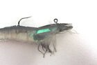 Artificial Soft Plastic Shrimp Bait Lure 4 25  Black Rigged Almost Alive Lures