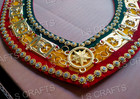 Masonic Shriner Collar Deluxe Tri Color Backing Rhinestones Around