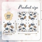 Boho Vintage Watercolor Floral Paper Napkins 50pcs
