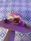 Pink Wide Brim Floral Sun Hat Derby Church Wedding Garden Party Osfm