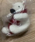 Coca-cola Coke Mini Bear Plush Stuffed Animal White Polar Bear Red Winter Scarf 