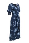 Lela Rose - Navy   Blue Floral Crop Sleeve Dress Sz 6