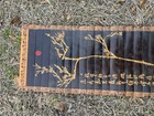 Vintage Chinese Bamboo Wall Scroll     Plum Blossom   Bamboo With Calligraphy