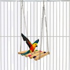 Bird Parrot Toys Swing Hanging bird Cage Accessories Toy Hammock For Wood 