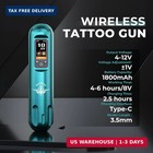 Tattoo Machine Kit Rotary Wireless Tattoo Gun Kit With 20pcs Extra Smooth Cartri