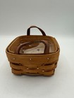 Longaberger 1994 Sweet Basil   Booking Basket              With Protector     Euc