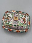 Fine Antique Chinese 19th Century Canton Famille Rose Covered Soap Dish 5 1 4  