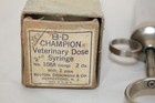 Vintage B-d Champion Veterinary Syringe  108a  W  Two Pipes  Farm  Vet