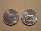 2002 Congo Weasel  Coin  25 Centimes   Lion   Uncirculated Animal